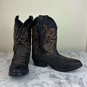 Smoky Mountain Monterey Child's Cowboy Cowgirl Brown Embroidered Western Boots